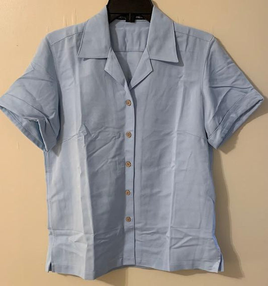 Devon & Jones - New without Tag - Ladies Dress Blue Shirt Size M