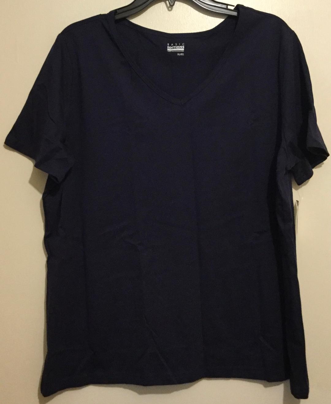 BASIC EDITIONS - New With Tag - Women T-Shirts Size XL