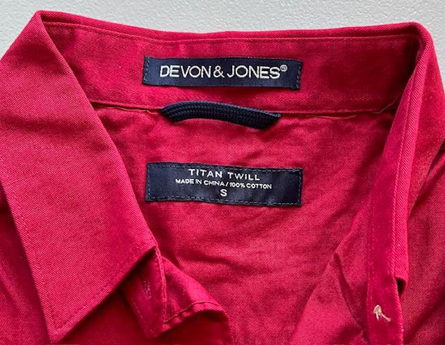 Devon & Jones - New Without Tag - Ladies Dress Red Shirt Size S